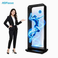 Ventilador Holográfico 3D de 65, 75, 100 cm, 1X3, para Video Wall, 5000 Nits, Visible a la Luz del Sol, con Bluetooth, Sonido en la Nube, Proyector WiFi