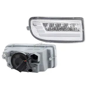 2 renk LED gündüz çalışan işık DRL sis lambası sis lambası sis lambası araba ön sis lambası Toyota Land Cruiser 100 için 105 1998-2007