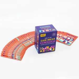 Stampa personalizzata a colori per feste con data notturna gioco di carte stampate coppia sfida datazione carte gioco gioco con scatola