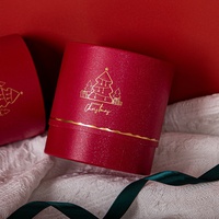 Boîte cadeau personnalisée imprimée avec logo d'estampage d'aluminium Boîte d'emballage en carton de Noël pour bonbons chocolat collation
