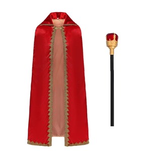 Ensemble de costumes de <span class=keywords><strong>princesse</strong></span> <span class=keywords><strong>et</strong></span> de <span class=keywords><strong>prince</strong></span> pour Halloween, robe en velours, couronne, <span class=keywords><strong>déguisement</strong></span> pour fête d'Halloween, cape, tenue de jeu de rôle - Product Image 4