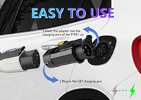 Adaptateur EV 32A 7KW pour station de recharge GBT vers Type 1 J1772 pour voiture électrique