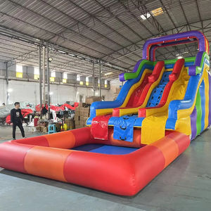 Xinyue - Casa de Brinco Inflable Comercial de Doble Carril para Fiestas Infantiles, Tobogán de Tamaño Personalizado, Castillo Hinchable con <span class=keywords><strong>Piscina</strong></span>, Trampolín Divertido para Parques - Product Image 1