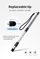 Stylet capacitif rétractable en métal WENKU pour enseignant, pointe remplaçable, compatible iPad/iPhone et smartphones Android