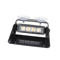Luz de salpicadero interior para parabrisas, 19 modos, luz estroboscópica de advertencia, luz estroboscópica LED para vehículo de 120mm
