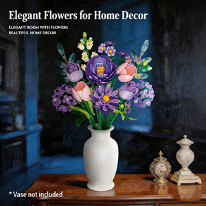 Flower Bouquet Building <b>Kit</b>,624 Pcs Adjustable Stem Petal Botanical Collection, <b>DIY</b> Home Decor Gift for Adults Teens, - Product Image 5
