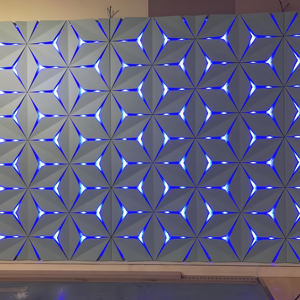 Оптовая продажа украшения интерьера ПВХ Водонепроницаемый 3d стеновая панель 3d Кожа УФ стеновая панель - Product Image 6