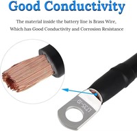 Connecteur automobile à sertir M8 pour bornes de batterie 1/0 3/0 25mm² 25mm 35mm² 10MM 2AWG 6AWG – Câble d'alimentation DC pour batterie