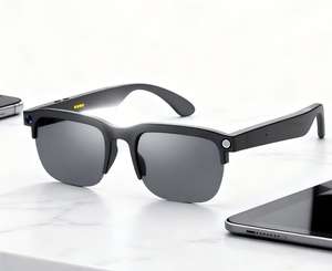 Lunettes intelligentes avec caméra, haut-parleurs, étanches, contrôle par application, assistant IA, traducteur, enregistrement <span class=keywords><strong>photo</strong></span>/vidéo 1080p, compatible PC sans fil - Product Image 1