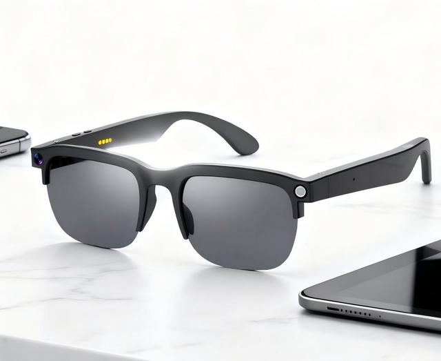 Smart Glasses Camera Speakers Waterproof App Control-AI Assistant Translator 1080p Photo/Video Recording Wireless PC Compatible