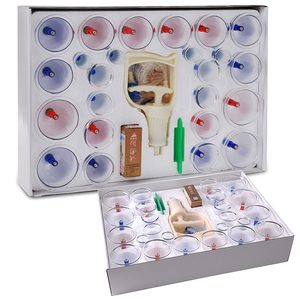 24 ventosas de terapia al vacío, máquina de masaje de <span class=keywords><strong>salud</strong></span>, tazas hijama, terapia de succión al vacío, ventouse, juego de ventosas tradicionales - Product Image 1
