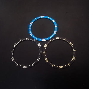 Insertion de lunette plate en aluminium de 38x31.5mm, perles lumineuses vertes adaptées à la SKX007 <span class=keywords><strong>SKX009</strong></span> NH35/36 montre de plongée à mouvement automatique pour hommes - Product Image 1