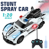 Jouets de course de police télécommandés pour enfants 1:20, voiture de cascade télécommandée avec pulvérisation d'eau 2023