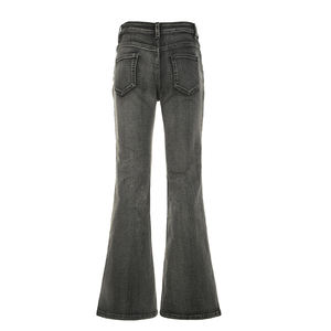 Edgy Streetwear Regular Fit Straight <b>Jeans</b> with Breathable Embellished <b>Floral</b> Print-Sequin & Bead Embroidery Denim - Product Image 6