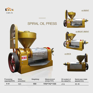 Extracción de aceite de tornillo/máquina de prensa de aceite de copra de tornillo/máquina de fabricación de aceite vegetal de colza de tornillo - Product Image 6