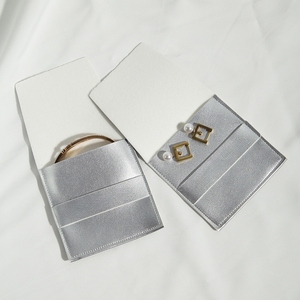 Custom Silver PU Leather Pouch Bag for Jewelry with Personalized Logo Customizable Size & Color LUOYI Brand Model 5420416 - Product Image 4