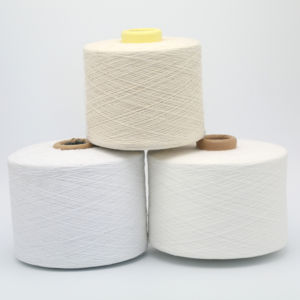 Hilo de algodón reciclado suave de extremo abierto TC para tejer guantes, hilo mezcla de algodón y poliéster Ne 6s Ne7s, hilo de guantes de colores. - Product Image 1
