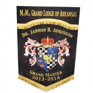 Banderola Masónica para Logia - Banderola de Masón Bordada a Mano, Color y Diseño Personalizables, BAHOO EMBROIDERS - Product Image 1