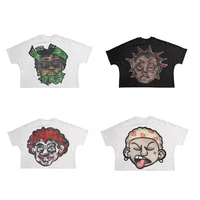 T-shirt pour homme en coton lourd 100% 2025, impression graphique personnalisée DTG, manches courtes