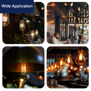 Энергосберегающие 2 Вт ST58 ST19 светодиодные лампы накаливания E27 220 В 180LM Янтарное стекло винтажный свет Эдисона для внутреннего декора - Product Image 6