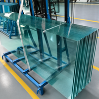 Verre trempé ultra-transparent haute résistance personnalisé en usine pour cloisons de bureau, murs de séparation de salle de bain d'hôtel, usage 5