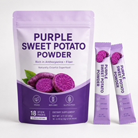Poudre de Patate Douce Violette Riche en Anthocyanes en Sachets Individuels avec Mélange Super-alimentaire Antioxydant au Resvératrol, Açaï et Baies de Sureau OEM