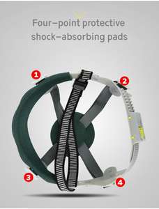 ABS 두꺼운 4 점 보호 충격 흡수, 충돌 방지 및 충격 방지 안전 헬멧 - Product Image 5