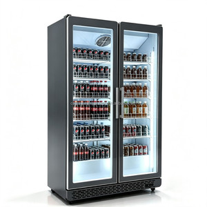 Armoires de présentation et congélateurs à boissons à double porte entièrement vitrées, durables et économes en énergie, pour la vente en gros - Product Image 3
