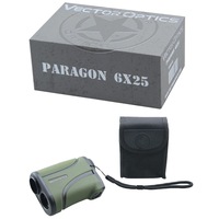 Télémètre compact Vector Optics Paragon 6x25 LCD entièrement recouvert de revêtements anti-reflets avec point rouge et laser pour le golf et la chasse