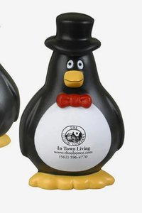 Balle anti-stress en mousse personnalisée de qualité supérieure, motif pingouin gentleman, à presser, pour promotion, cadeau d'entreprise, bureau - Product Image 4