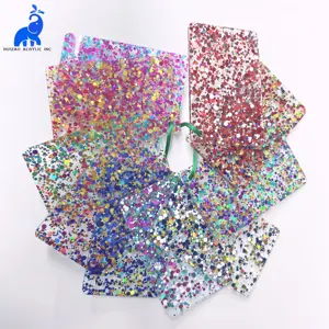 100% Virgin PMMA Colorful Glittering Cast Acrylic Sheet for Eye-catching Signage