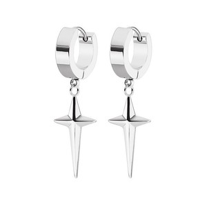 Boucles d'oreilles pendantes en acier inoxydable de haute qualité pour femmes et hommes, couleur noir/argent, <span class=keywords><strong>style</strong></span> gothique punk rock, Pendientes Mujer <span class=keywords><strong>Moda</strong></span> - Product Image 5