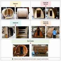 Sauna extérieur personnalisé exclusif pour 8 à 10 personnes, en bois de cèdre rouge canadien sans nœuds, sauna traditionnel, directement de l'usine