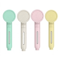 Pommeau de douche double filtre pour salle de bain, élimine le chlore, 3 modes de pulvérisation, douche à main colorée avec brosse de massage du cuir chevelu