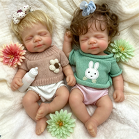 30 cm Silikon-Reborn-Babypuppe mit handgearbeitetem Haar, Junge/Mädchen, flexible Gliedmaßen, Puppenspielzeug