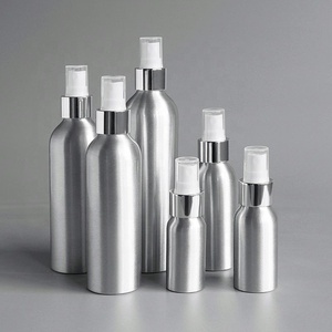 Aluminum 50ml 100ml 150ml Refillable <b>Mist</b> Spray <b>Bottle</b> 250ml Aluminium <b>Bottle</b> with Metal Silver Screw Cap - Product Image 4