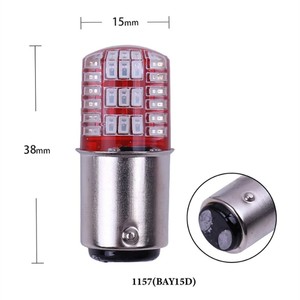 Bombillas LED para Frenos de Automóvil, Rojo, Blanco, Azul, <span class=keywords><strong>BAY15D</strong></span> P21/5W 1157, Luz Estroboscópica LED 3014, 42 LED, Luz Intermitente de Freno - Product Image 6