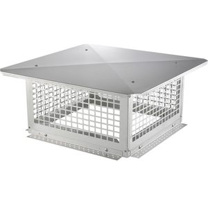 304 Stainless Steel Chimney Cap Easy Installation <strong>Fireplace</strong> Accessories Practical <strong>Cover</strong> for Mesh Flue Clay Flue - Product Image 1