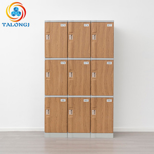 Casier commercial moderne à 3 niveaux et 9 portes en plastique ABS, coloré, étanche, modulaire, pour salle de sport et école - Meilleures ventes - Product Image 4