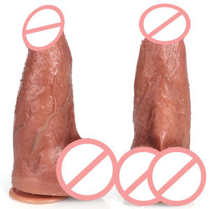 Büyük yumuşak gerçekçi silikon yapay penis elektrikli teleskopik titreşimli yapay penis vibratör kadınlar için yağ yapay penis seks oyuncakları - Product Image 4