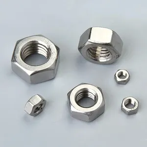 Metric 304-A2 Stainless Steel Hex Hexagon Nut DIN934 M1M1.2M1.4M1.6M2M2.5M3M4 M5 M6 M8 M10 M12 M16 M20 M22 M24 M27 M33 Screw cap