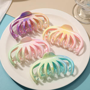 Nouveautés : Pinces à cheveux requin tendance dégradées, grandes pinces à cheveux en plastique pour femmes, vente en gros de pinces à cheveux en plastique très populaires - Product Image 3