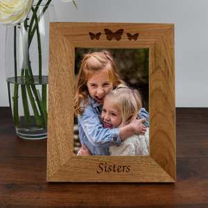 Decoration Solid Wood <strong>Photo</strong> <strong>Frame</strong> Butterfly Carved Gift Personalised Wooden Picture <strong>Frame</strong> for <strong>Sister</strong> Friends Home Decor - Product Image 6