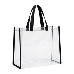 <span class=keywords><strong>Sac</strong></span> fourre-tout transparent en PVC robuste de 0,25 mm avec logo personnalisé, <span class=keywords><strong>sac</strong></span> à bandoulière étanche pour le shopping, la plage, approuvé pour les stades - Product Image 6