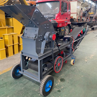 Concasseur à marteaux mobile diesel PC 600 X 400, petit concasseur à marteaux pour bouteilles en verre, machine de recyclage, équipement de fabrication de sable