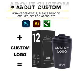 Vente en gros de gobelets isothermes personnalisés avec logo, mini gobelet à café de 12 onces, gobelet à eau sportif en acier inoxydable avec échelle graduée - Product Image 3