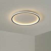 Lustre LED carré moderne et minimaliste, CRI 86, blanc froid, cadre en fer, couvercle en acrylique, montage en surface, 30W, durée de vie de 30 000 heures
