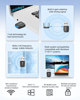 Adaptateur WiFi USB 2.0 sans fil 300 Mbps, clé WiFi Plug and Play, carte réseau LAN pour ordinateur de bureau, ordinateur portable