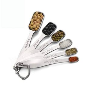 Heavy Duty Stainless Steel <b>Measuring</b> <b>Spoons</b> Eco-Friendly Slim Handles for Narrow Spice Jars 7 PCS 18/0 SS <b>Measuring</b> <b>Spoon</b> - Product Image 5
