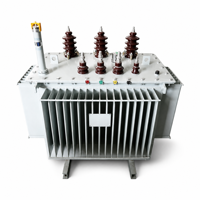 Transformateur immergé dans l'huile ONAN de 100 à 1600 kVA, triphasé, refroidissement naturel à l'huile, type distribution